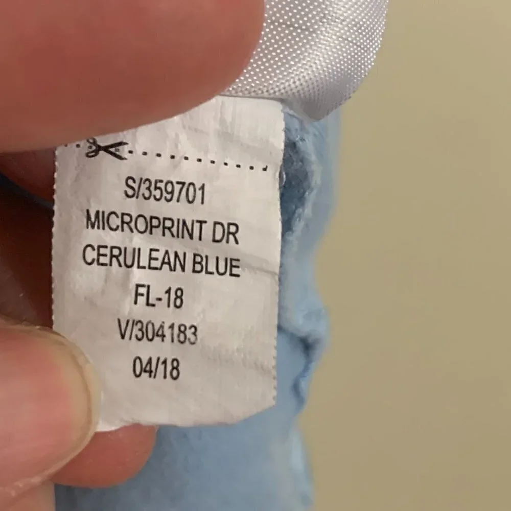 Banana Republic Microprint Cerulean Blue Short Sleeve Dress Polo. Size XL